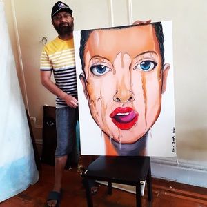 Acrylic painting, Handpainted